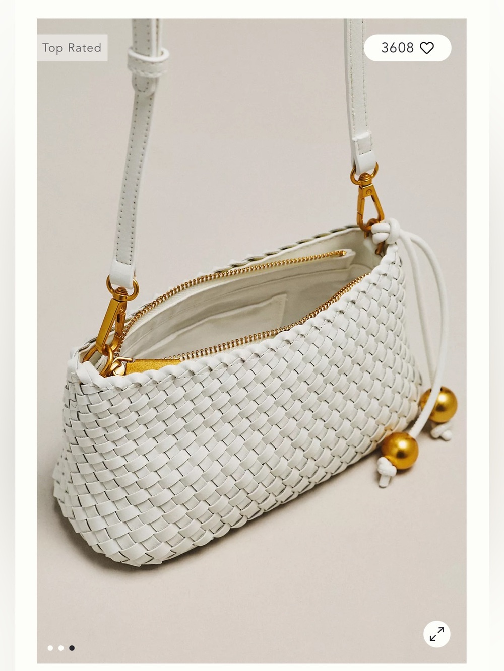 NWT ANTHROPOLOGY Calla Woven Crossbody Bag - Picture 3 of 6